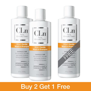 CLn 2-in-1 Gentle Wash & Shampoo 8oz 3-Pack CLn Skin Care 