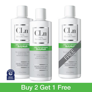 CLn BodyWash 8oz 3-Pack Shop All Products CLn Skin Care Buy 2 Get One Free 